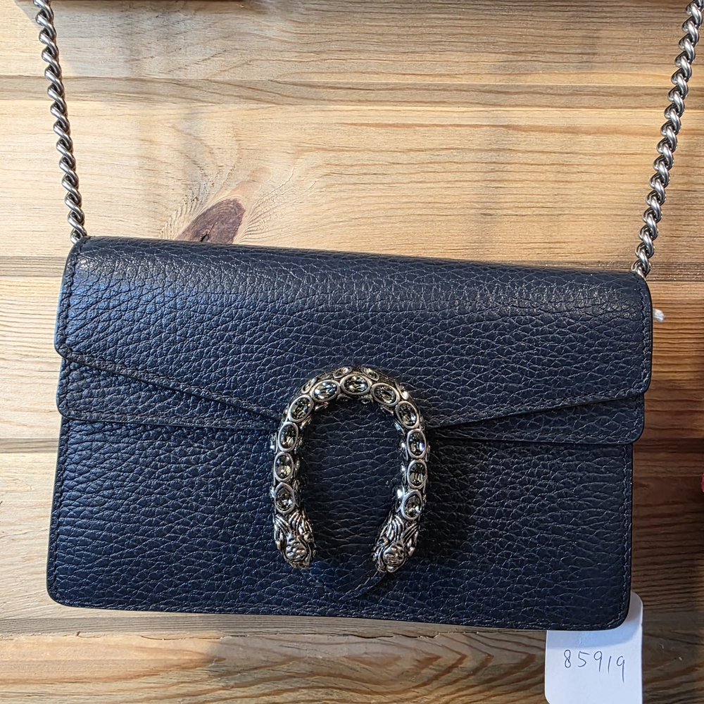 Gucci Dionysusu Navey Blue  Leather Bag